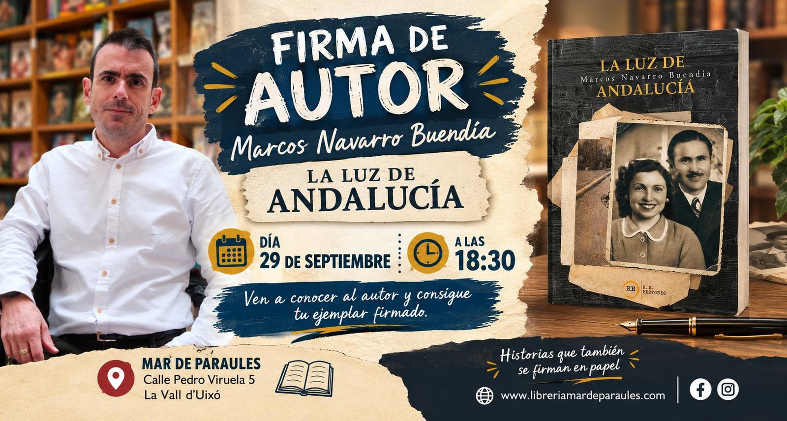 Cartel Firma Autor Marcos Navarro Buendía